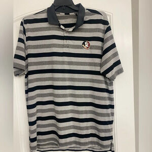 Florida State Seminoles Polo Performance Shirt Mens X-Large Striped FSU Columbia